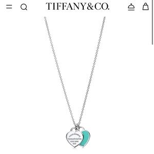 Tiffany & Co. Silver and Blue Heart Necklace “Return to Tiffany” necklace